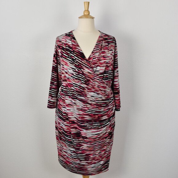 Calvin Klein Dresses & Skirts - Calvin Klein Stripe Wrap Style Dress - 3x